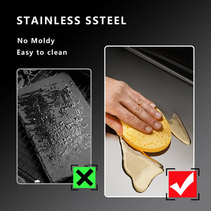 The Hygienic Board — 304 Stainless Steel Cutting Board (Non-Porous, Dishwasher-Safe)