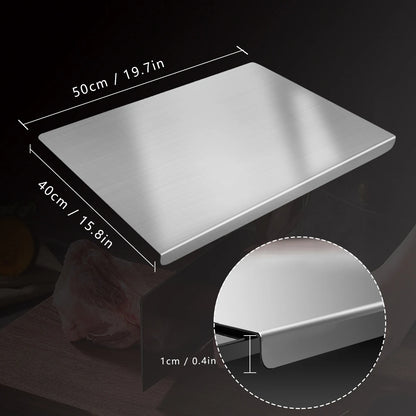 The Hygienic Board — 304 Stainless Steel Cutting Board (Non-Porous, Dishwasher-Safe)