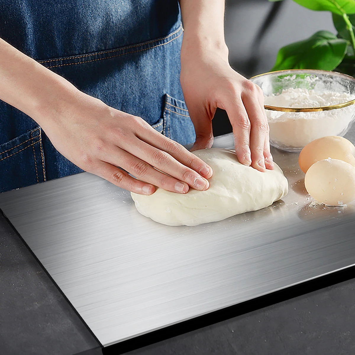 The Hygienic Board — 304 Stainless Steel Cutting Board (Non-Porous, Dishwasher-Safe)