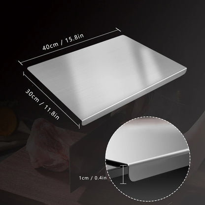 The Hygienic Board — 304 Stainless Steel Cutting Board (Non-Porous, Dishwasher-Safe)
